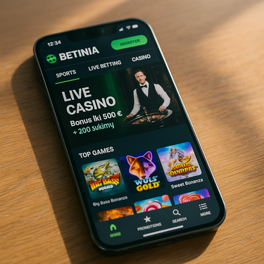 Betinia - Mobilus kazino žaidimas - Android ir iOS